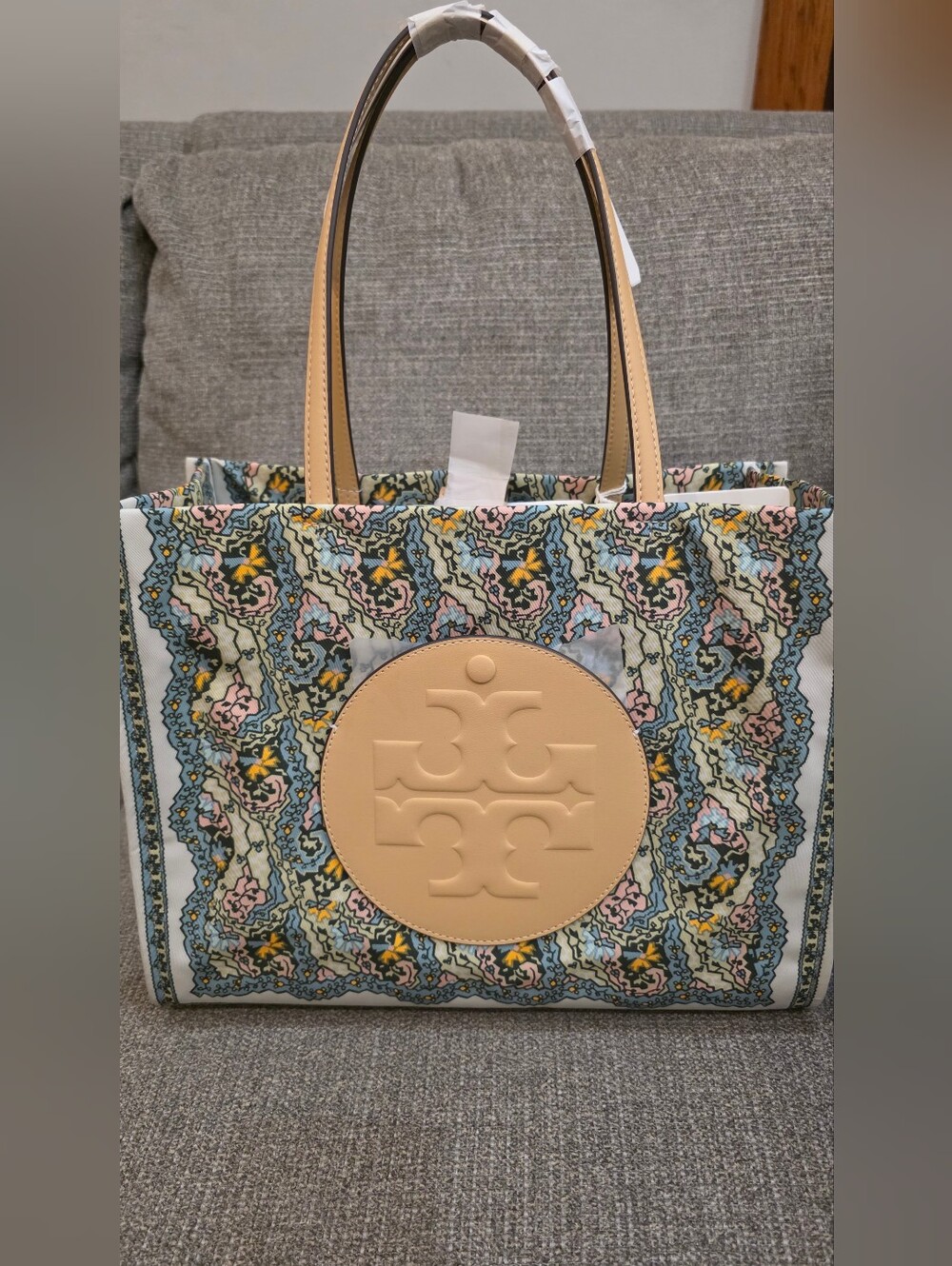 Tory Burch Ella Blue Dream Paisley Printed Small Tote